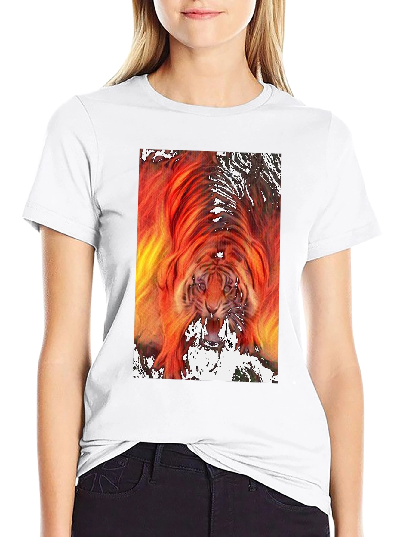 Fiery Tiger Graphic Tee - Bold & Unique