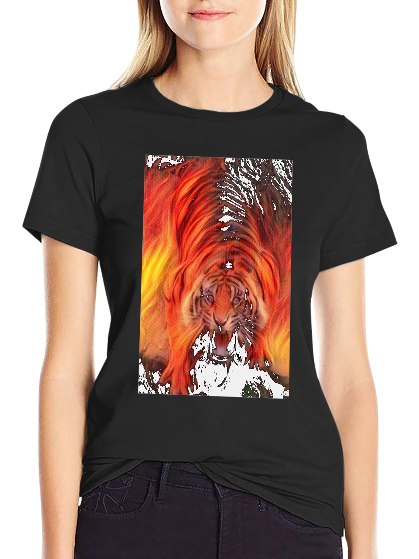Fiery Tiger Graphic Tee - Bold & Unique
