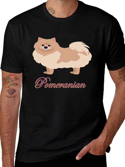 Pomeranian Dog Graphic Tee - Unisex Black T-Shirt