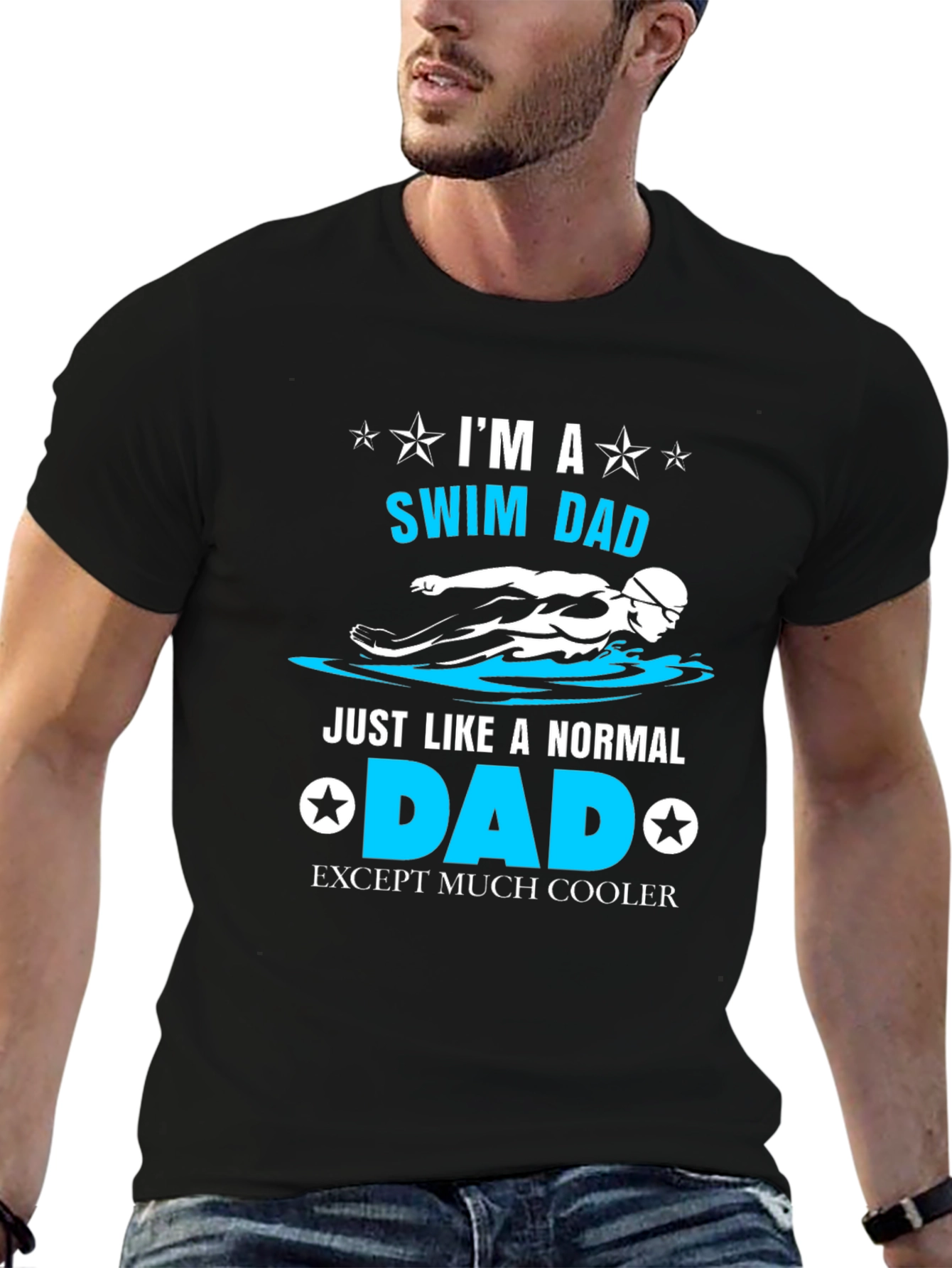 Swim Dad T-Shirt - Cool Fathers Day Gift