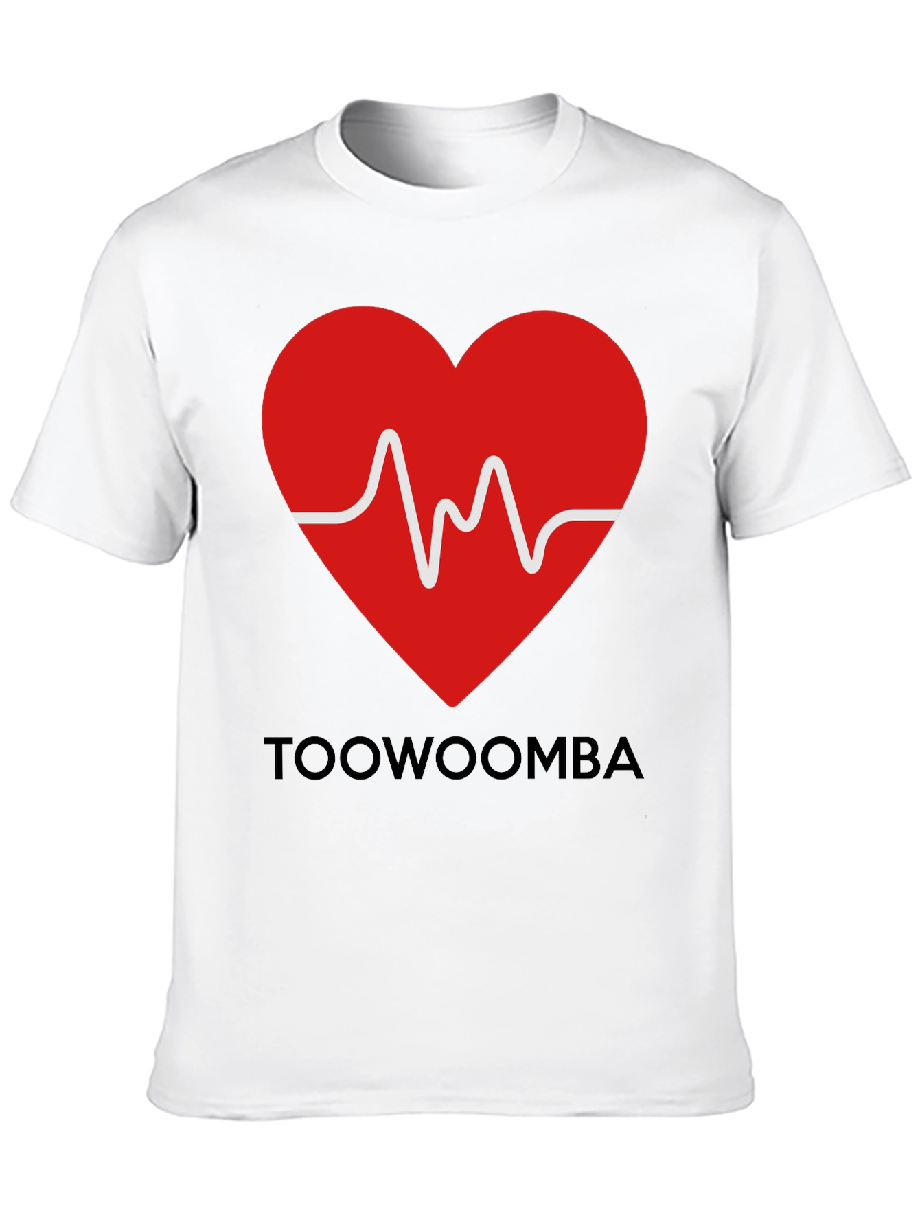 Toowoomba Heartbeat T-Shirt - Mens Black Graphic Tee