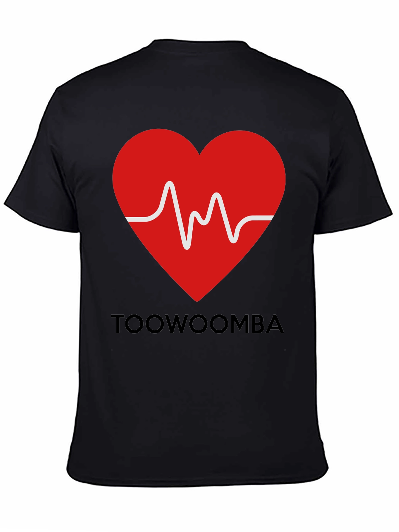 Toowoomba Heartbeat T-Shirt - Mens Black Graphic Tee