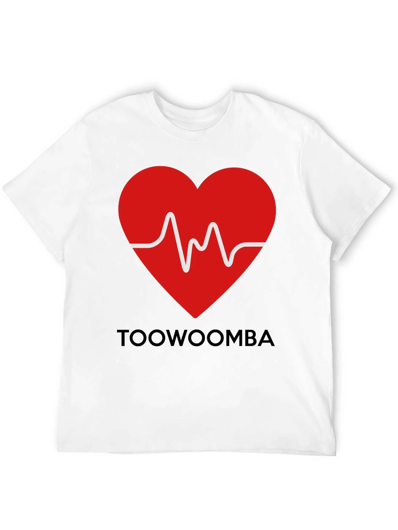Toowoomba Heartbeat T-Shirt - Mens Black Graphic Tee