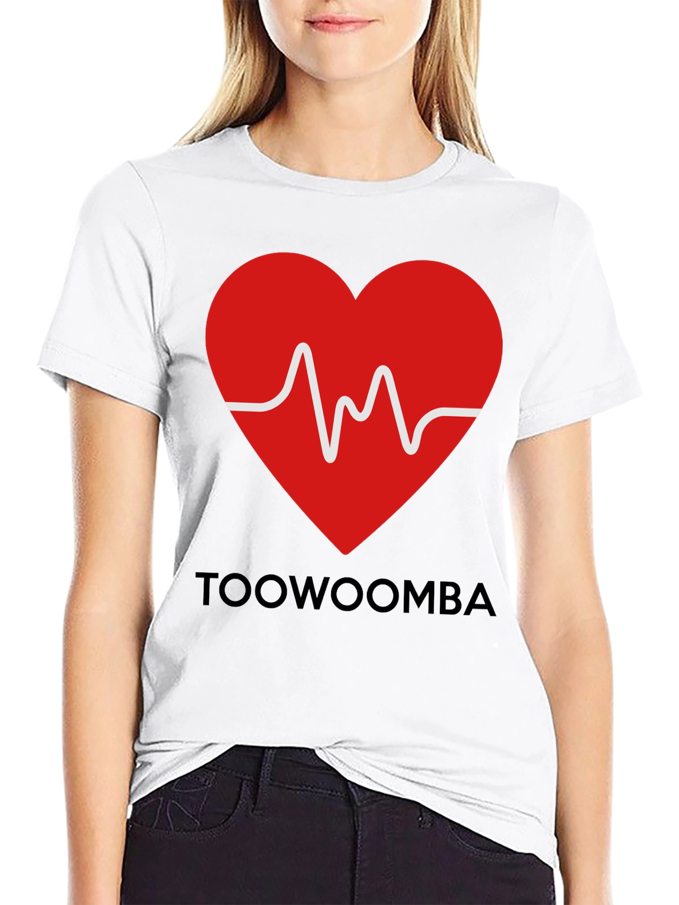 Toowoomba Heartbeat T-Shirt - Mens Black Graphic Tee