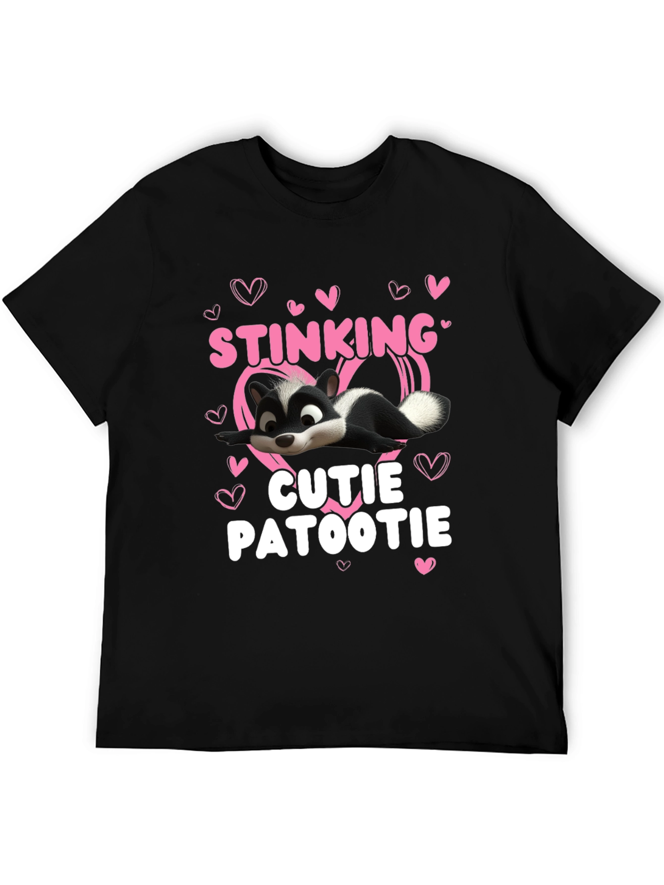 Stinking Cutie Patootie Skunk Graphic T-Shirt