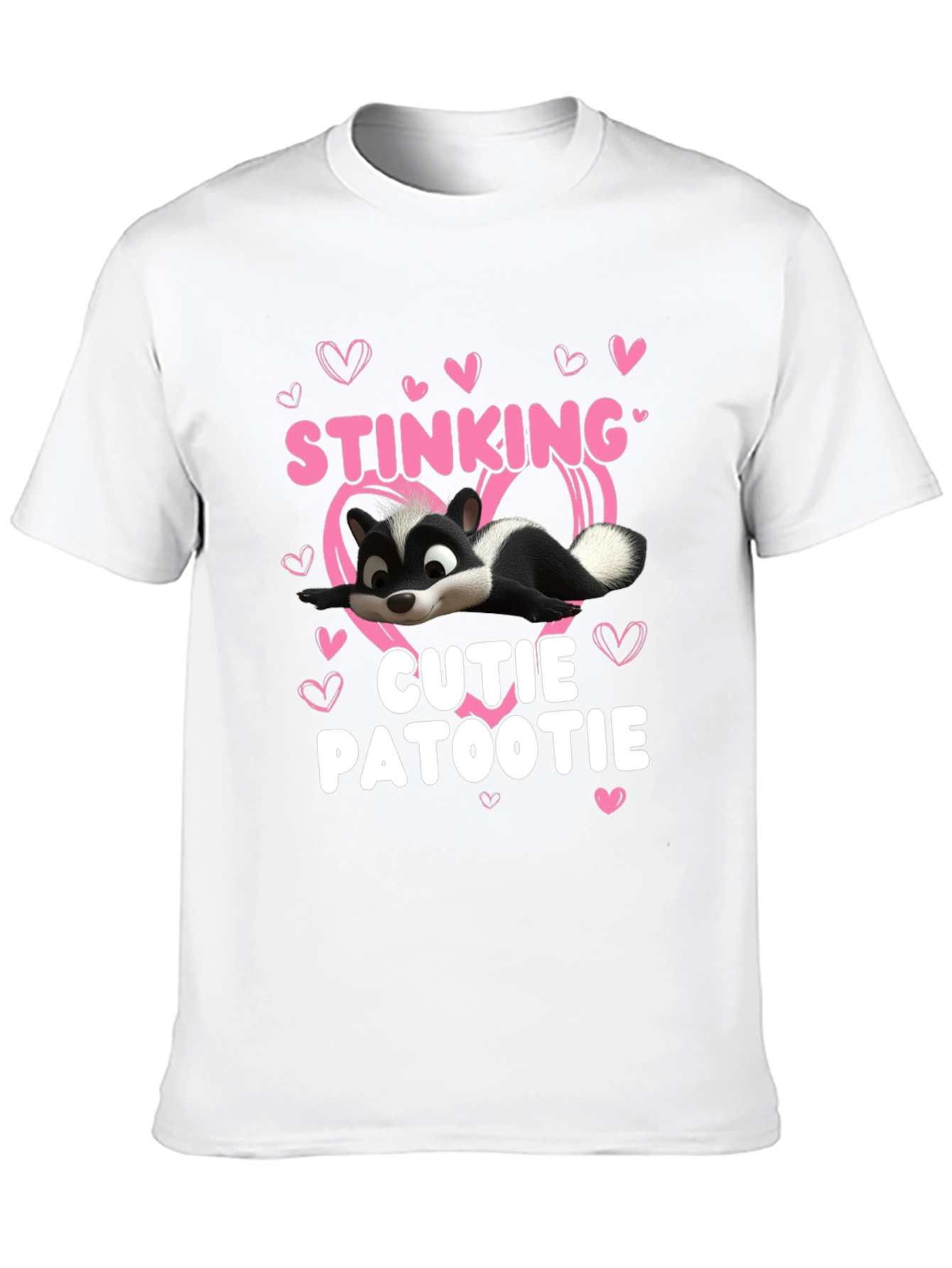 Stinking Cutie Patootie Skunk Graphic T-Shirt