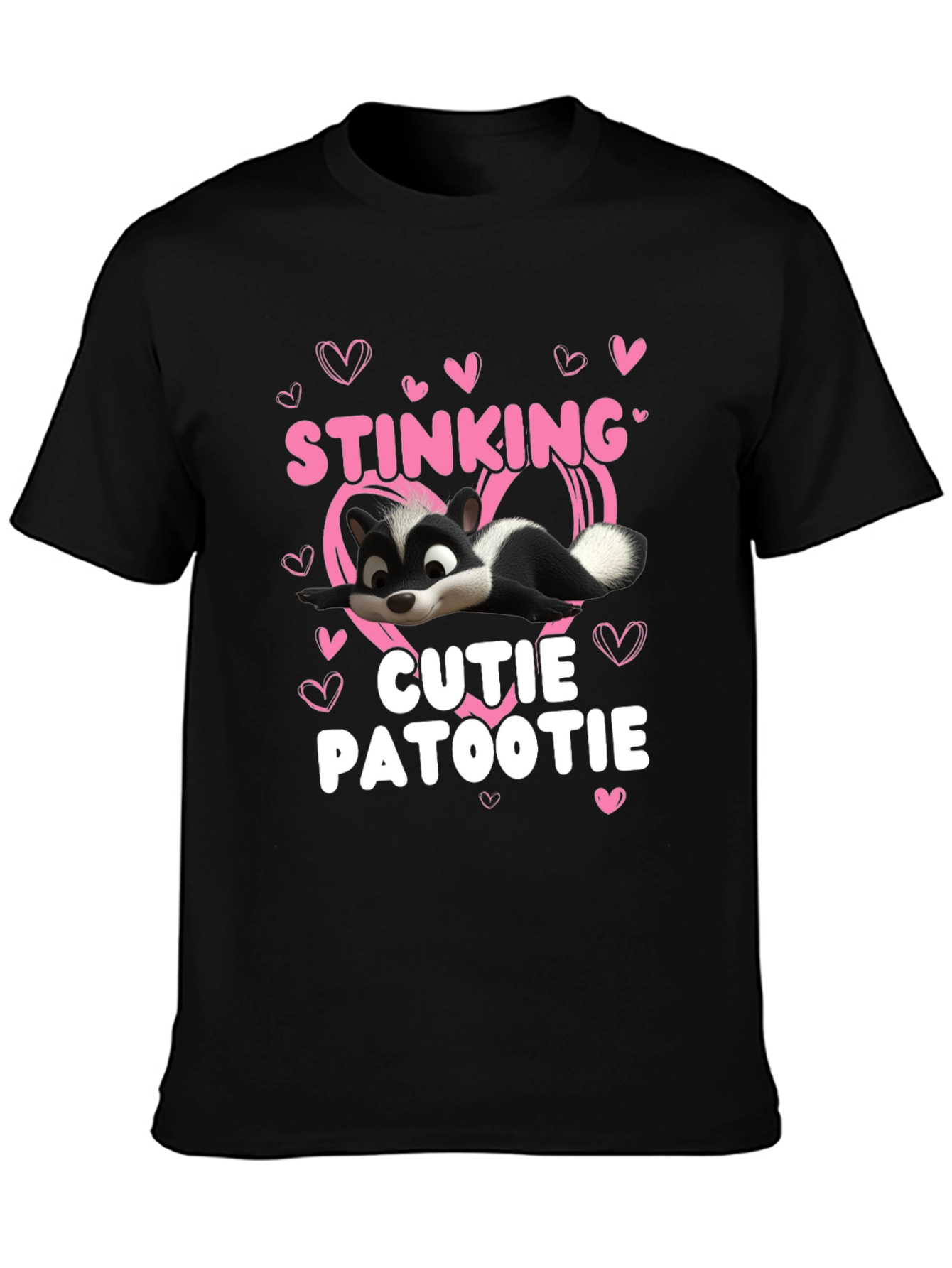 Stinking Cutie Patootie Skunk Graphic T-Shirt
