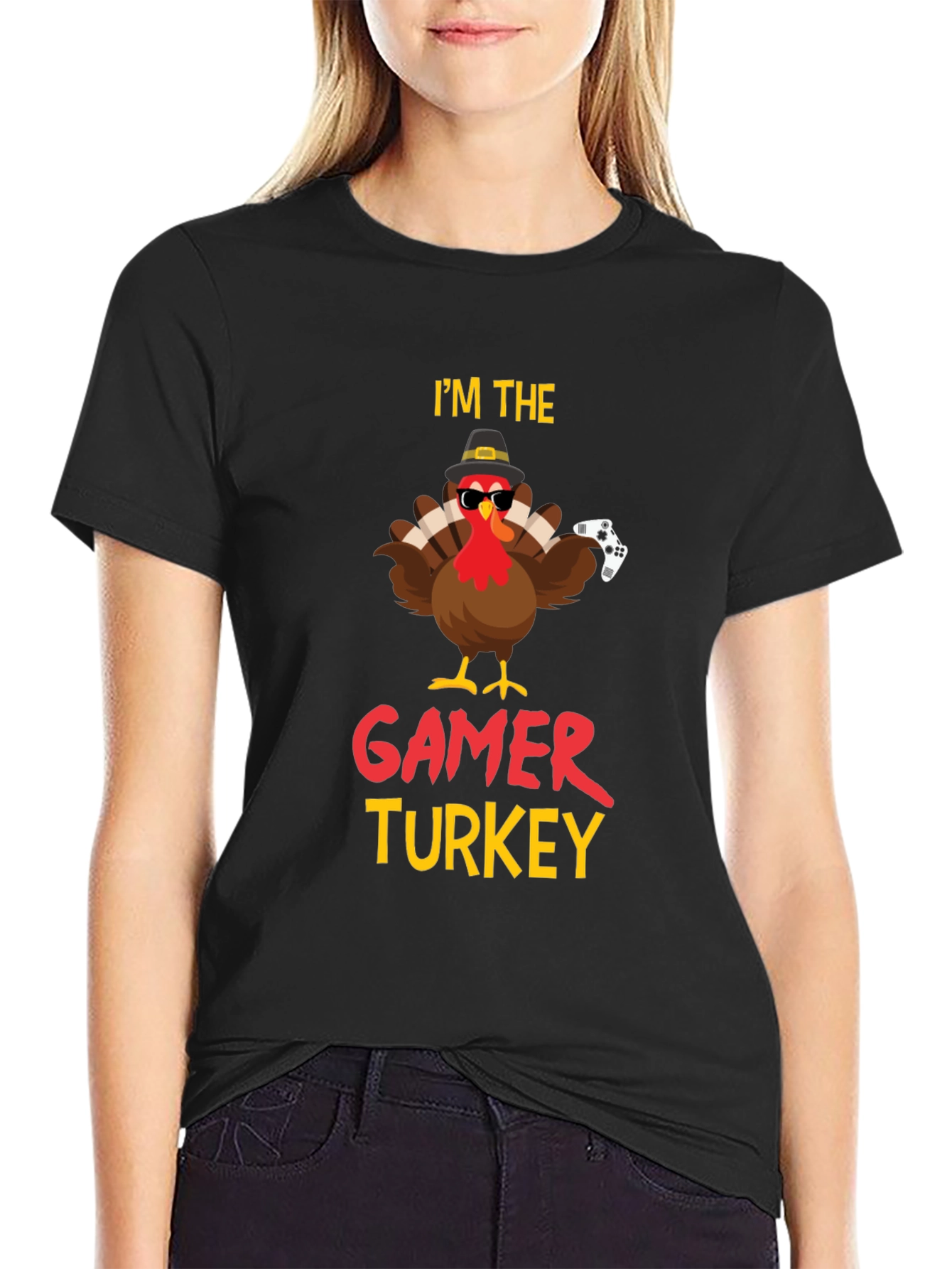 Gamer Turkey Graphic T-Shirt - Thanksgiving Fun!