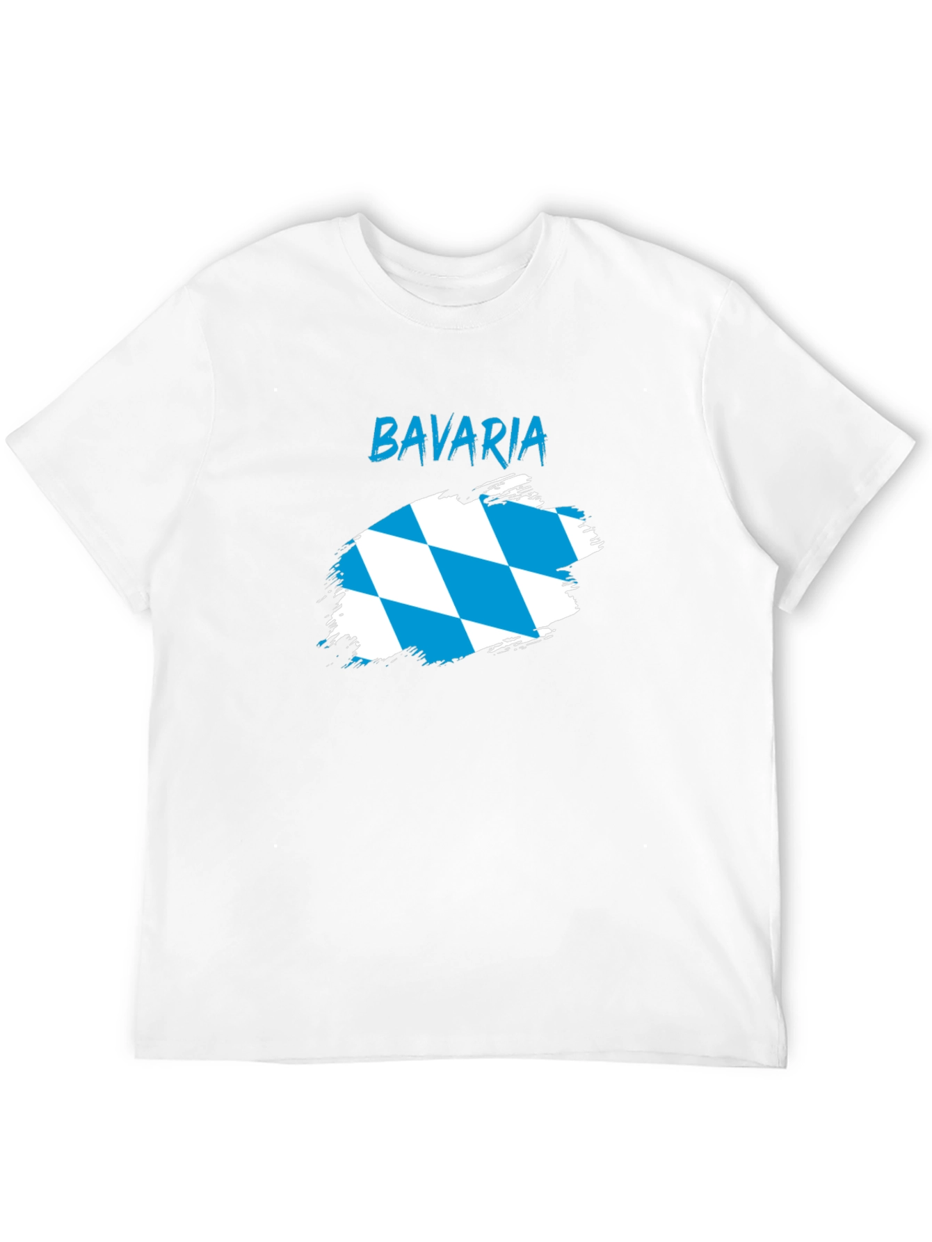 Bavaria Flag Graphic Tee - Black Cotton T-Shirt