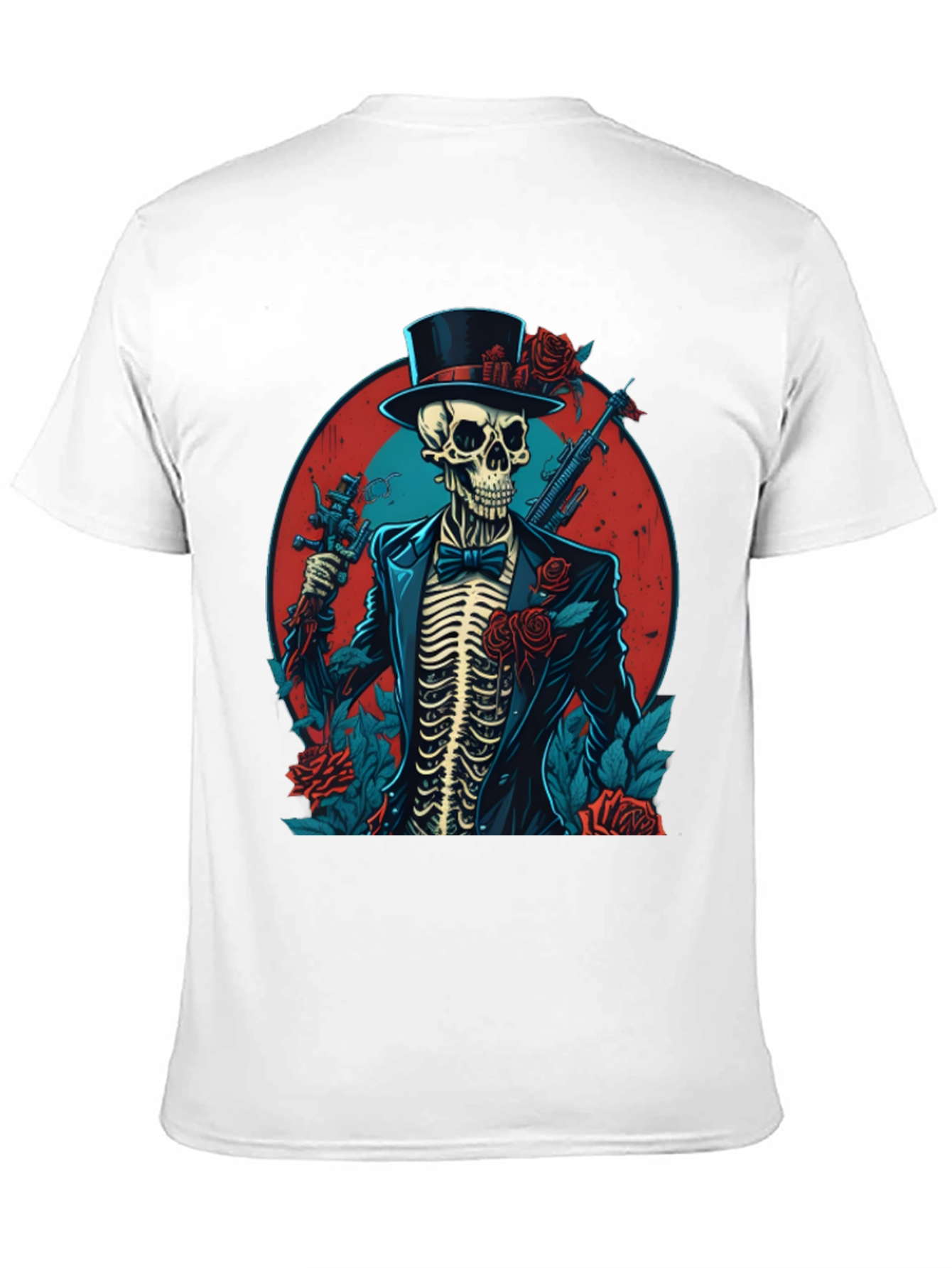 Skeleton Gangster Graphic Tee
