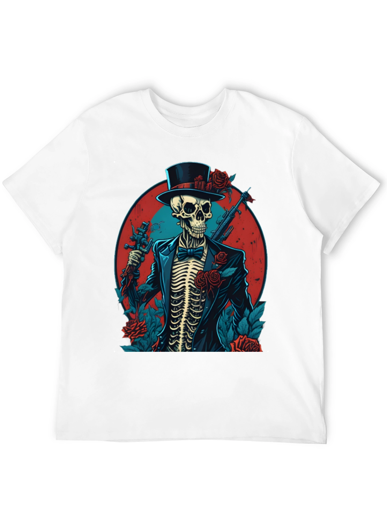 Skeleton Gangster Graphic Tee