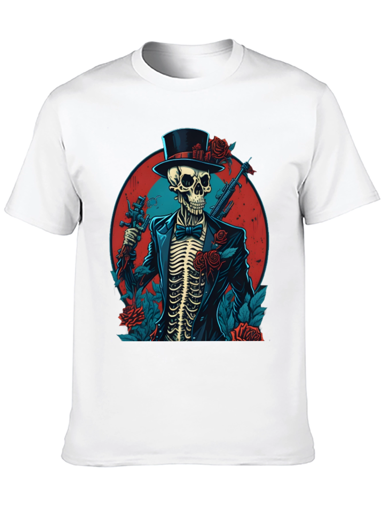 Skeleton Gangster Graphic Tee