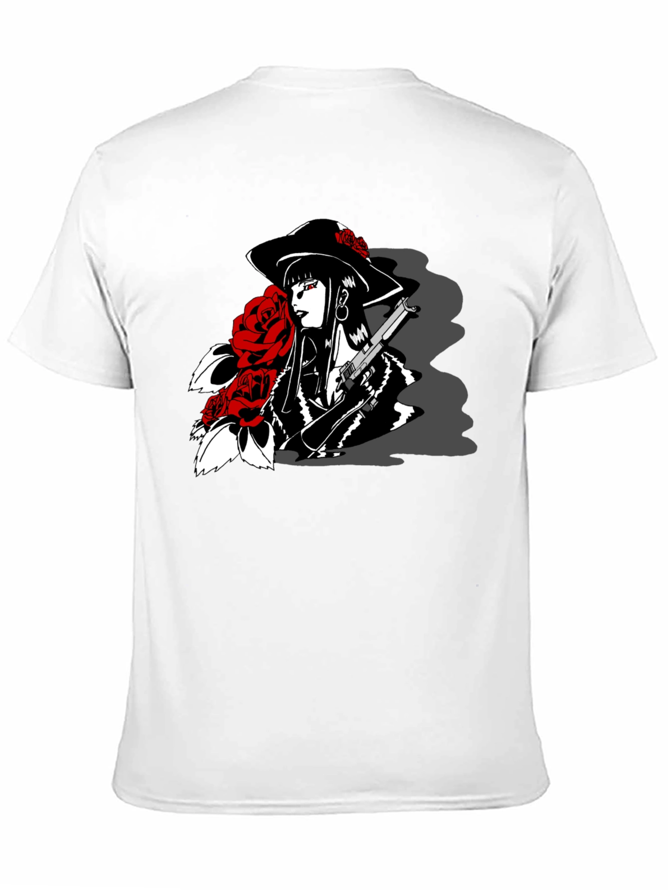 Rose Noir T-Shirt - Gangster Girl Graphic Tee