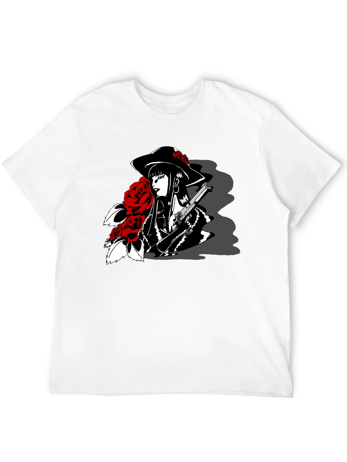 Rose Noir T-Shirt - Gangster Girl Graphic Tee