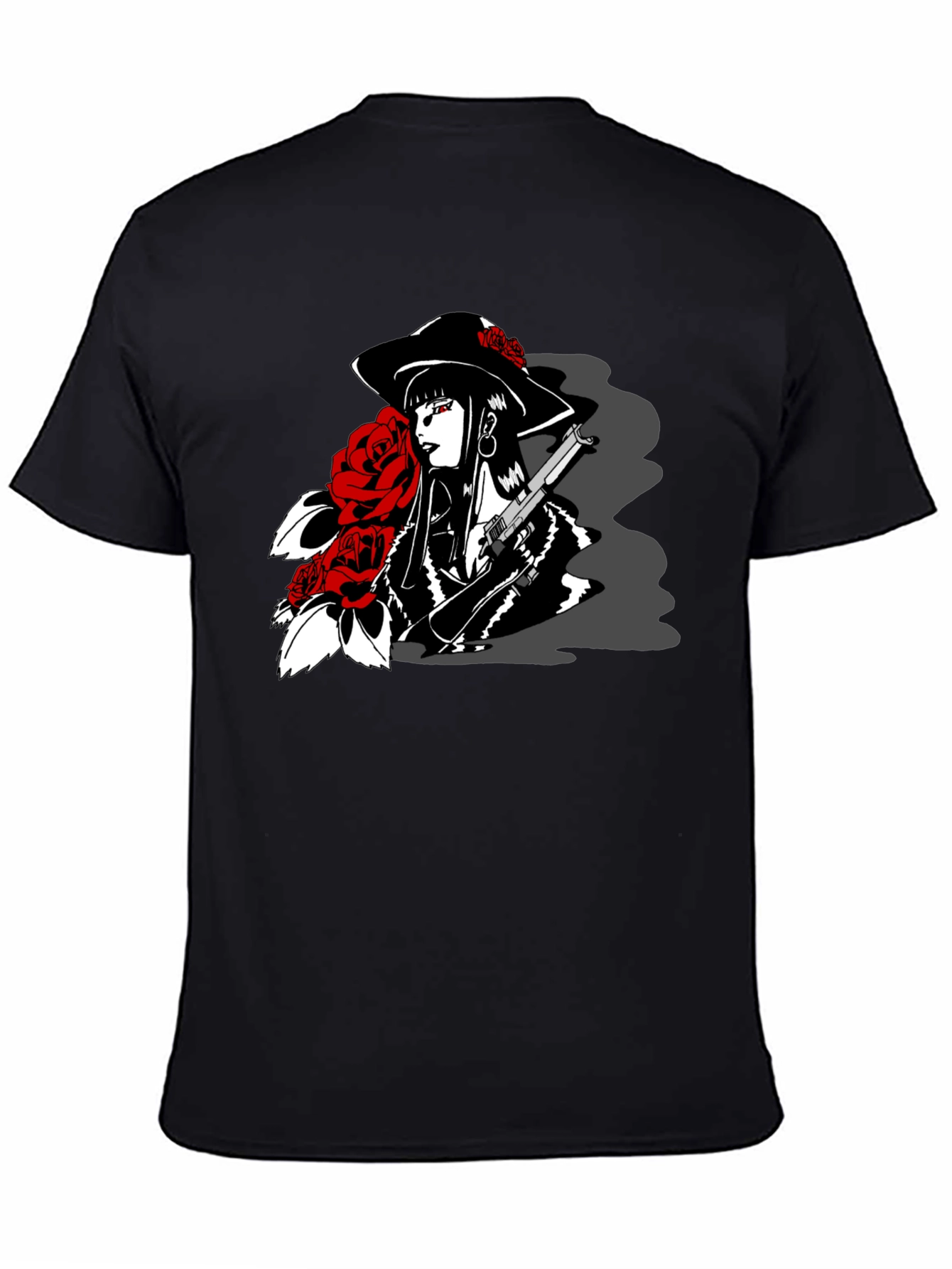 Rose Noir T-Shirt - Gangster Girl Graphic Tee