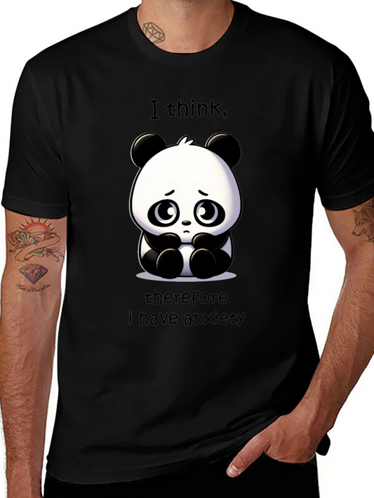 Anxiety Panda Graphic T-Shirt - Funny & Relatable!