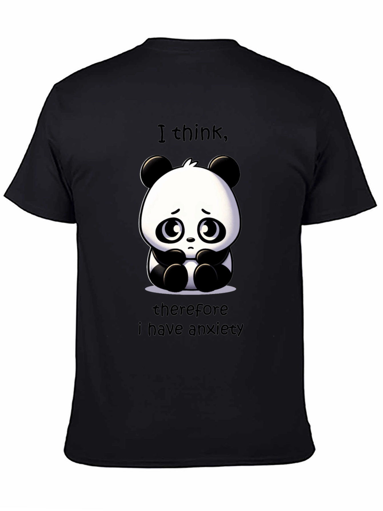 Anxiety Panda Graphic T-Shirt - Funny & Relatable!