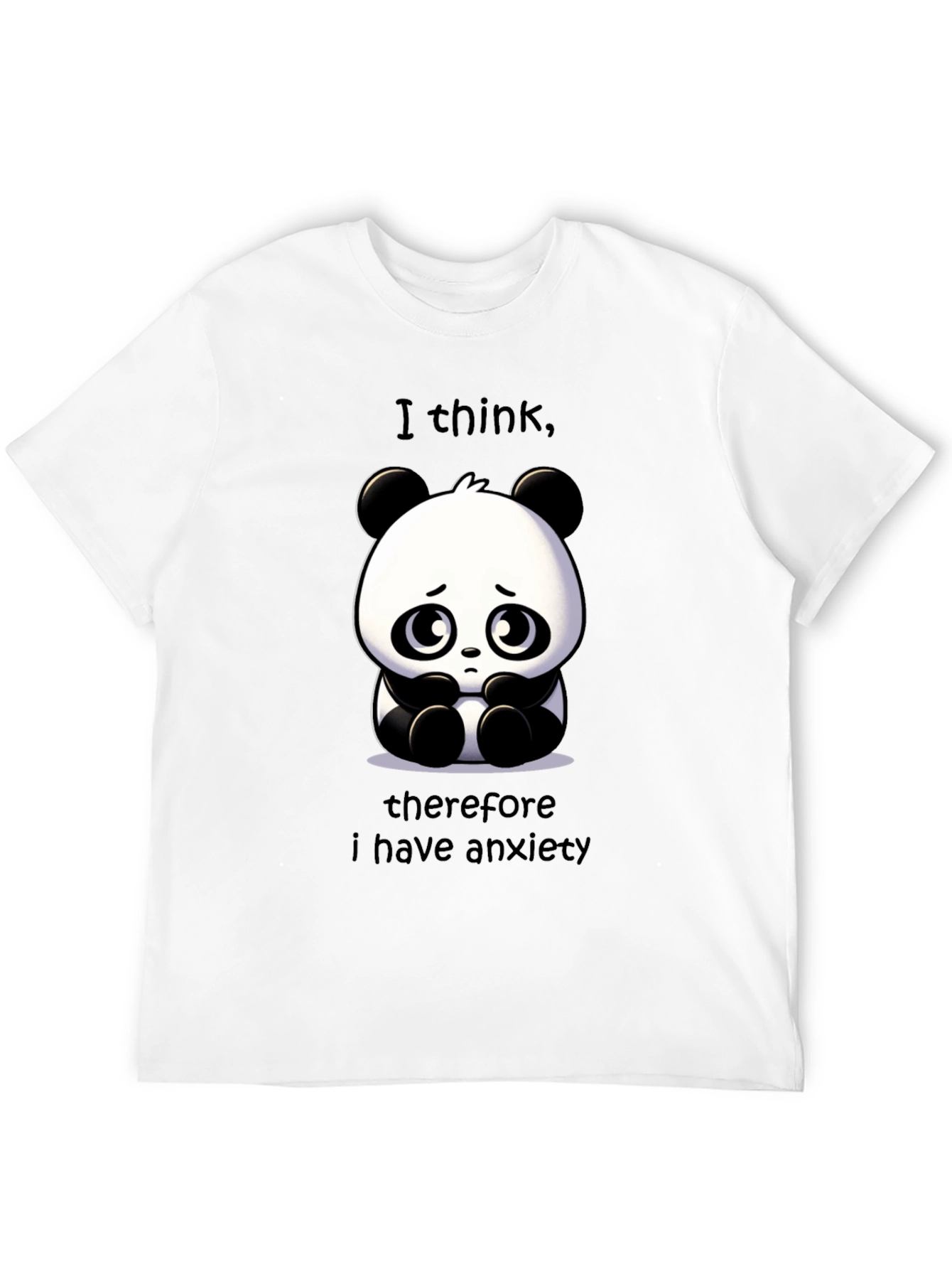 Anxiety Panda Graphic T-Shirt - Funny & Relatable!
