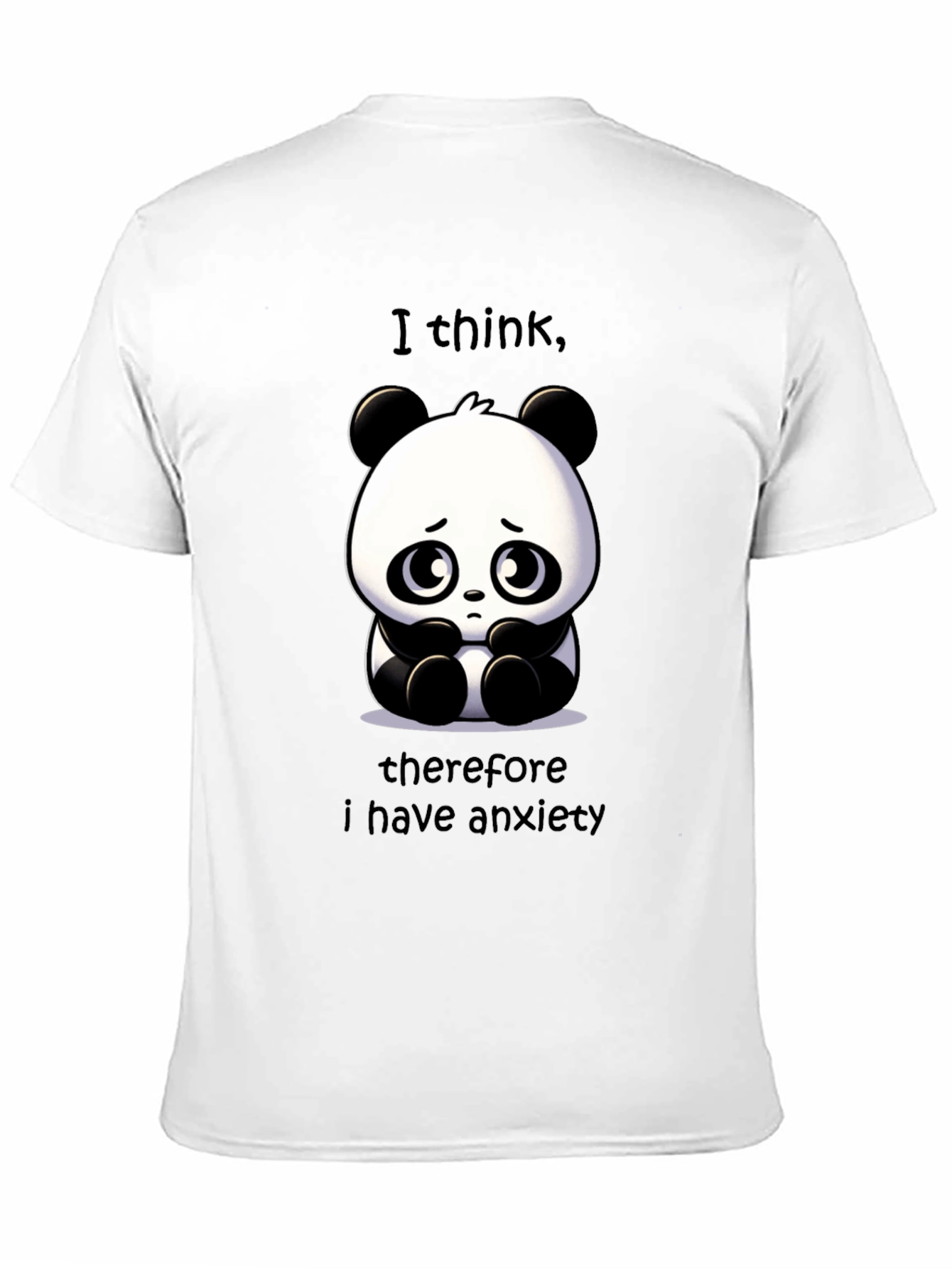 Anxiety Panda Graphic T-Shirt - Funny & Relatable!