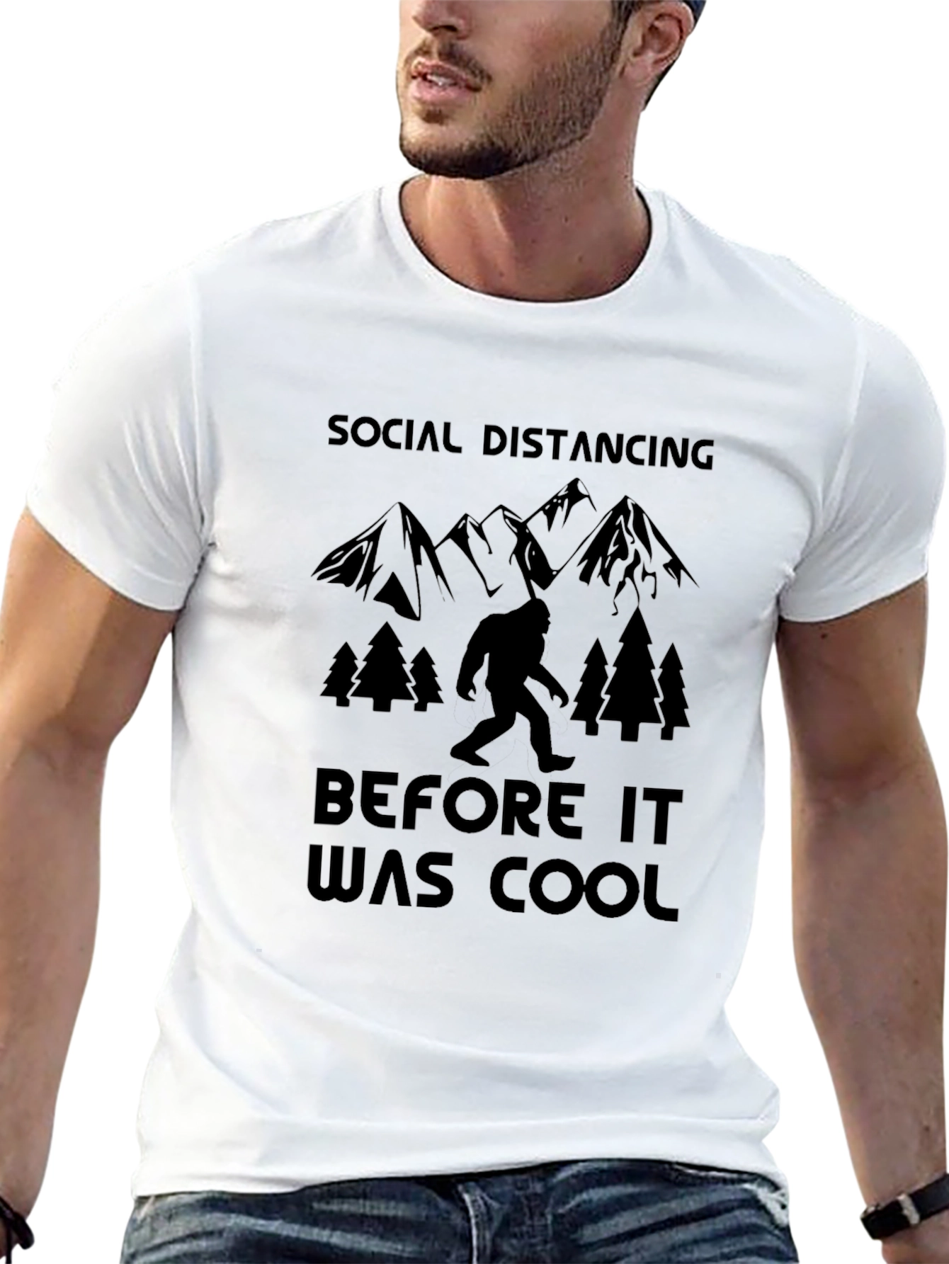 Social Distancing Before It Was Cool Bigfoot T-Shirt