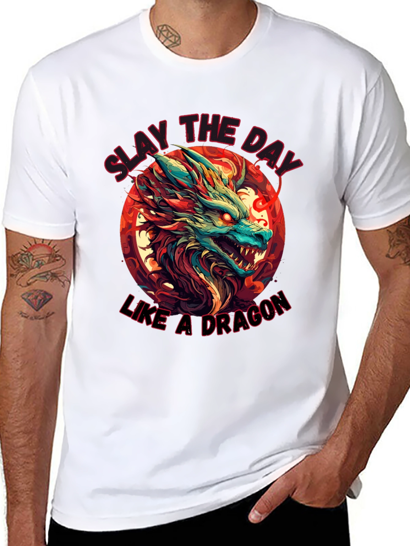Slay the Day Dragon Graphic Tee