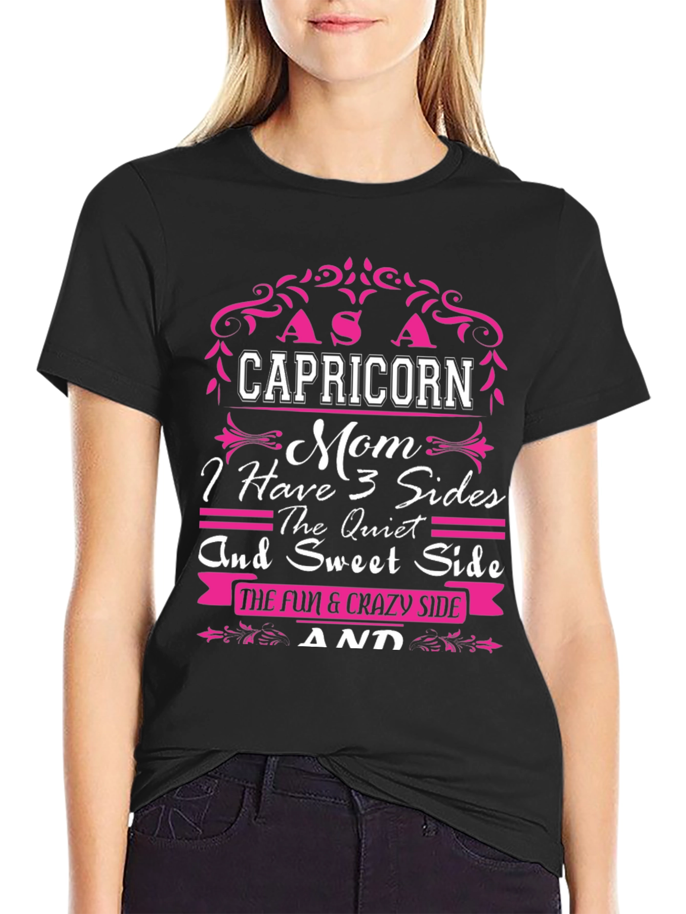 Capricorn Mom T-Shirt - 3 Sides