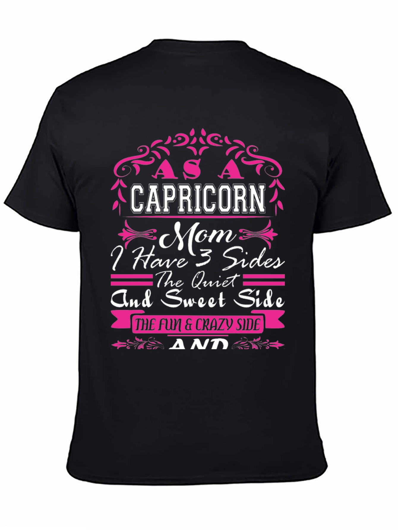 Capricorn Mom T-Shirt - 3 Sides
