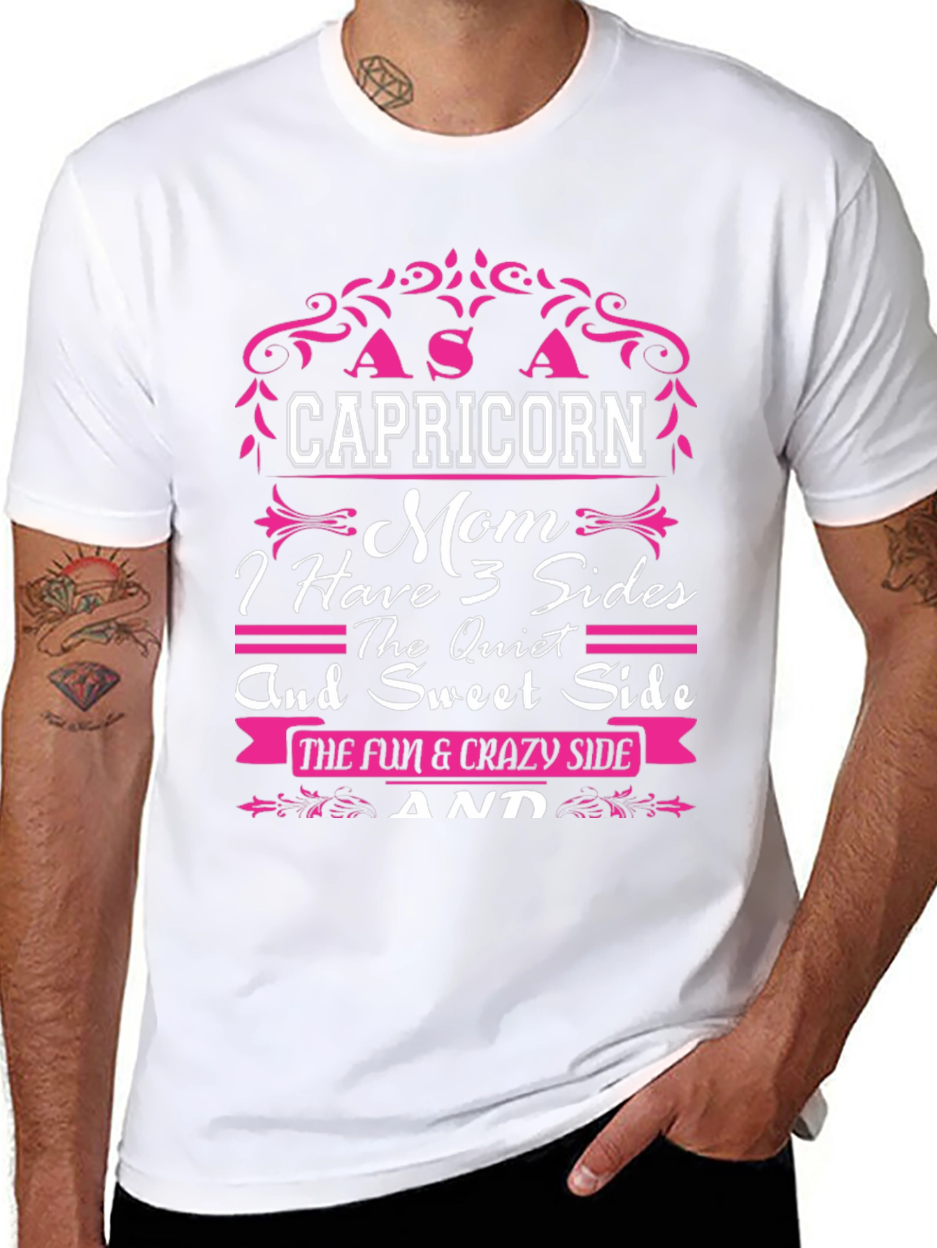 Capricorn Mom T-Shirt - 3 Sides