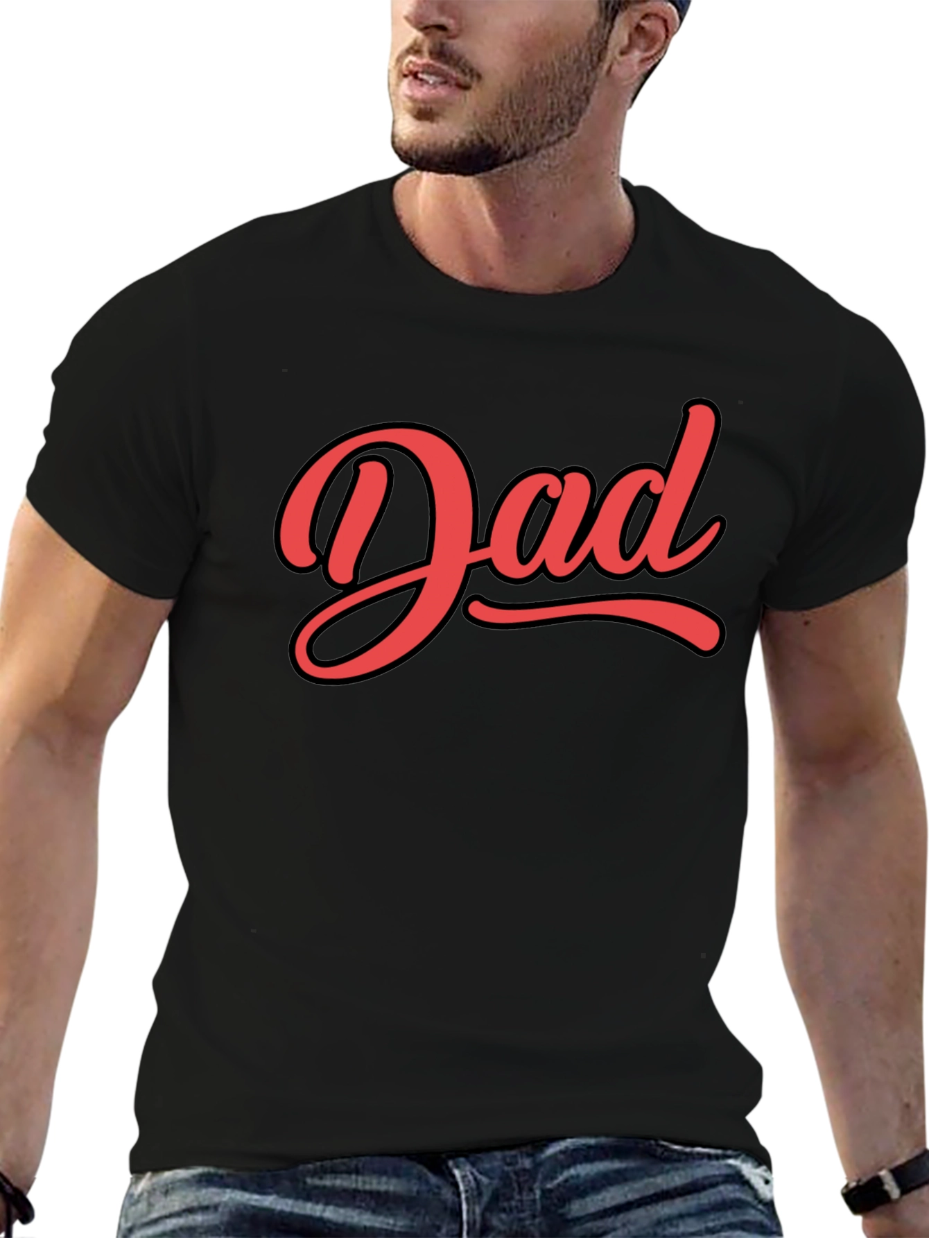 Dad Script Black T-Shirt