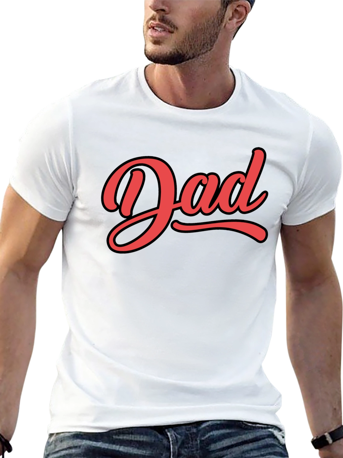 Dad Script Black T-Shirt