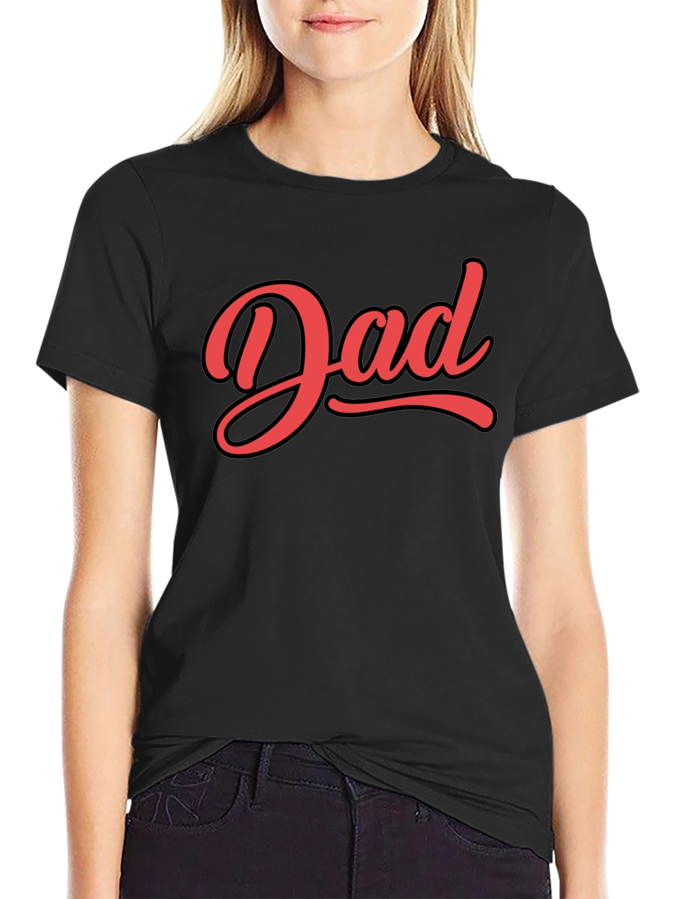 Dad Script Black T-Shirt
