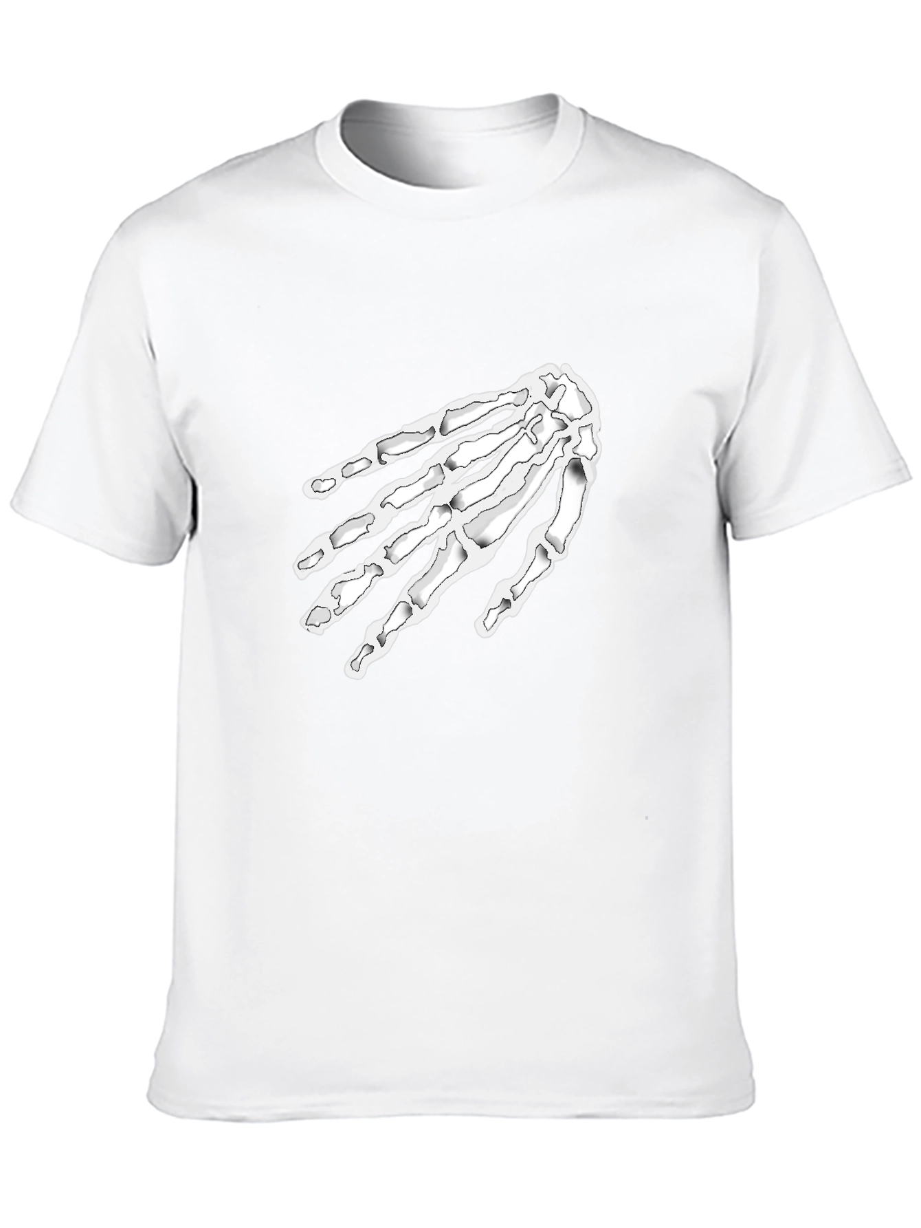 Skeleton Hand Print Black T-Shirt