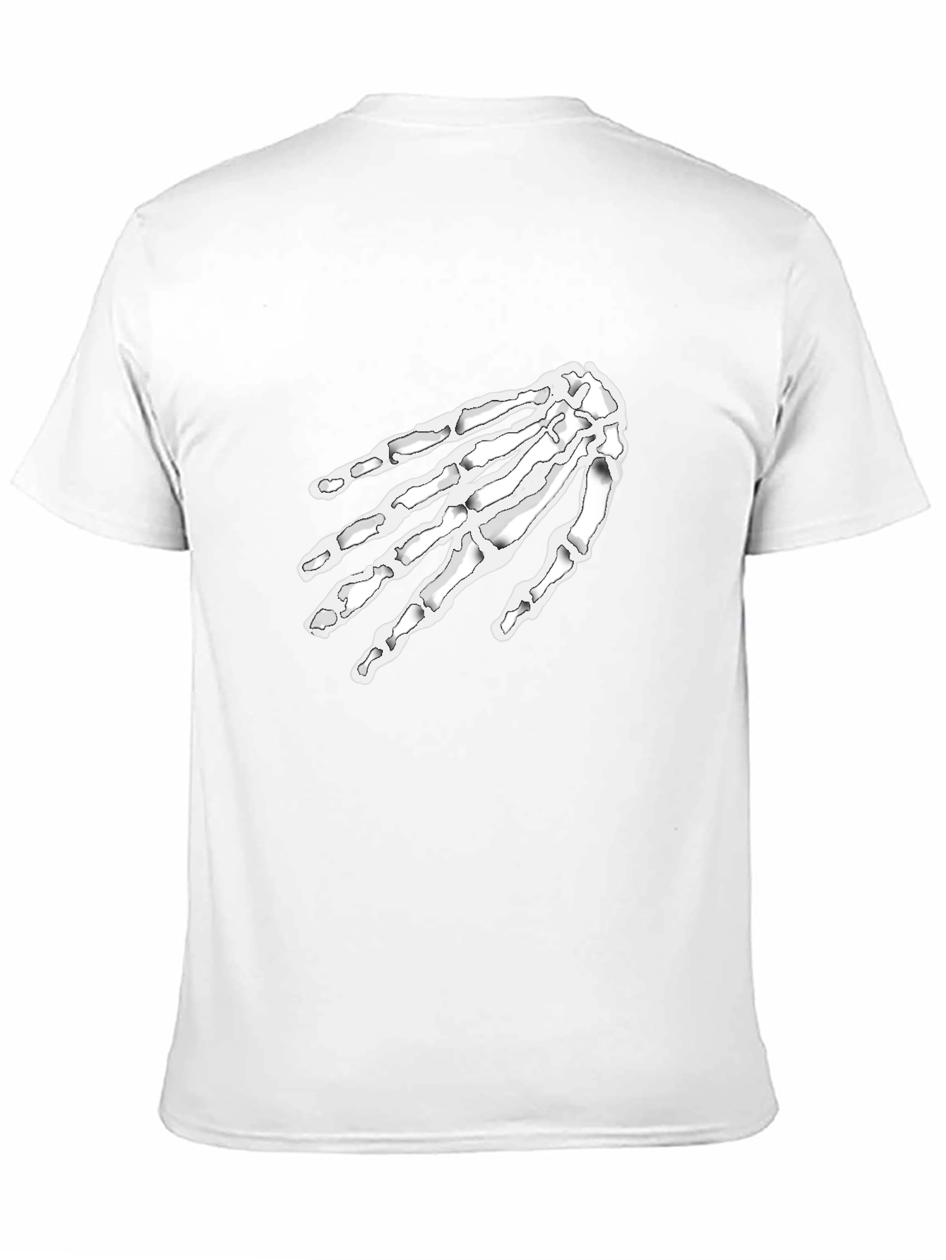 Skeleton Hand Print Black T-Shirt