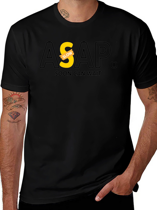 ASAP Soon Can Wait Graphic Black T-Shirt