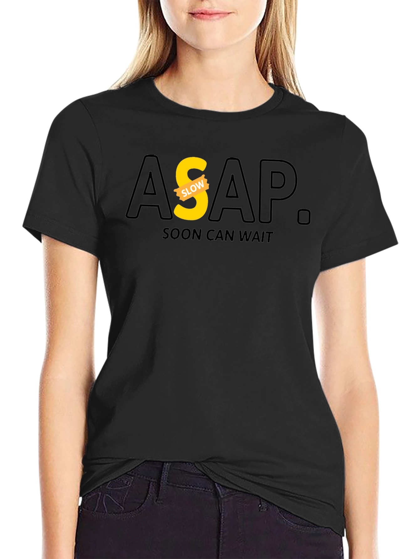 ASAP Soon Can Wait Graphic Black T-Shirt