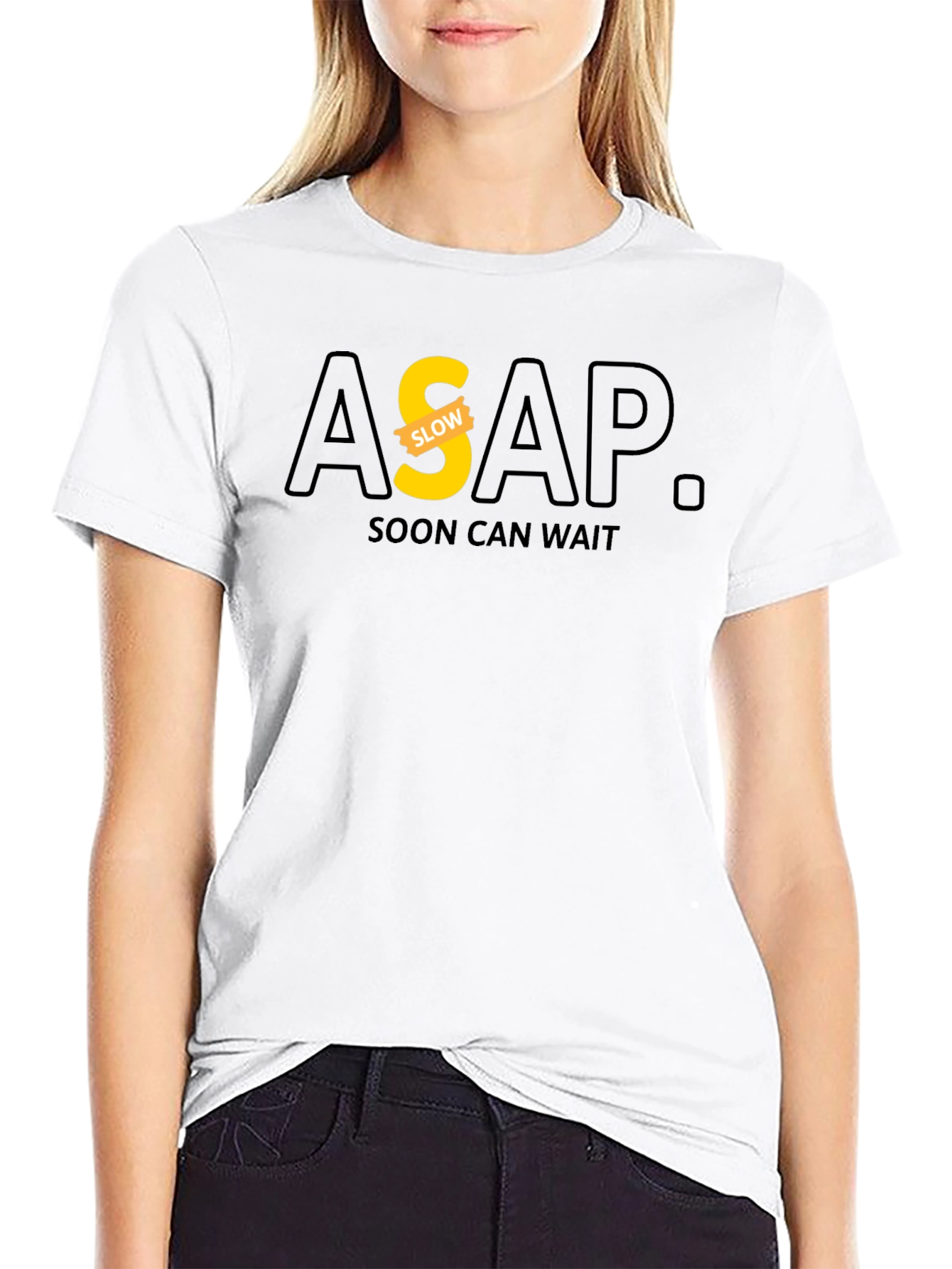 ASAP Soon Can Wait Graphic Black T-Shirt