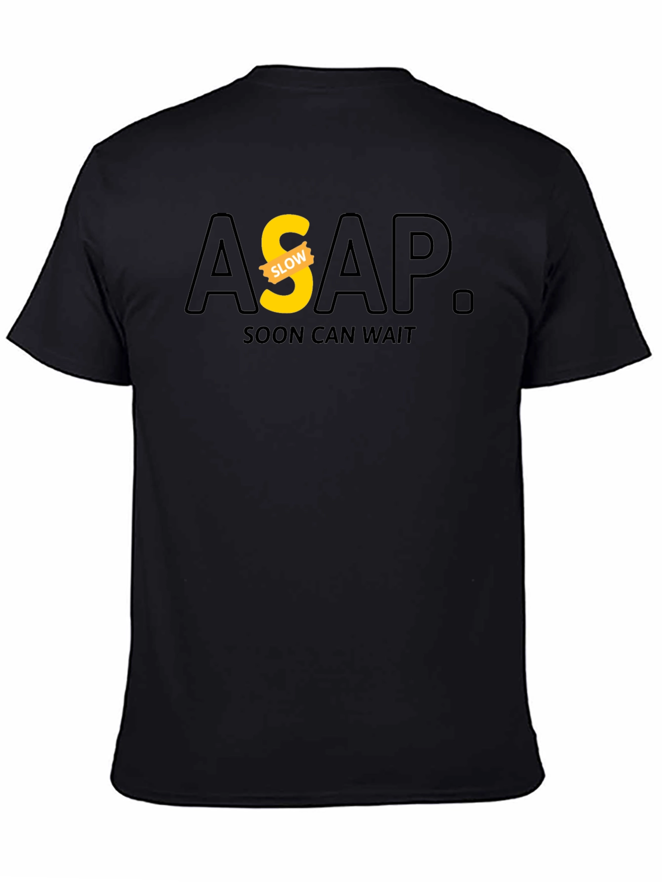 ASAP Soon Can Wait Graphic Black T-Shirt