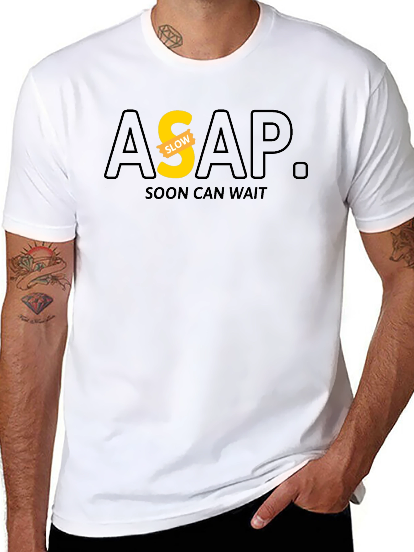ASAP Soon Can Wait Graphic Black T-Shirt