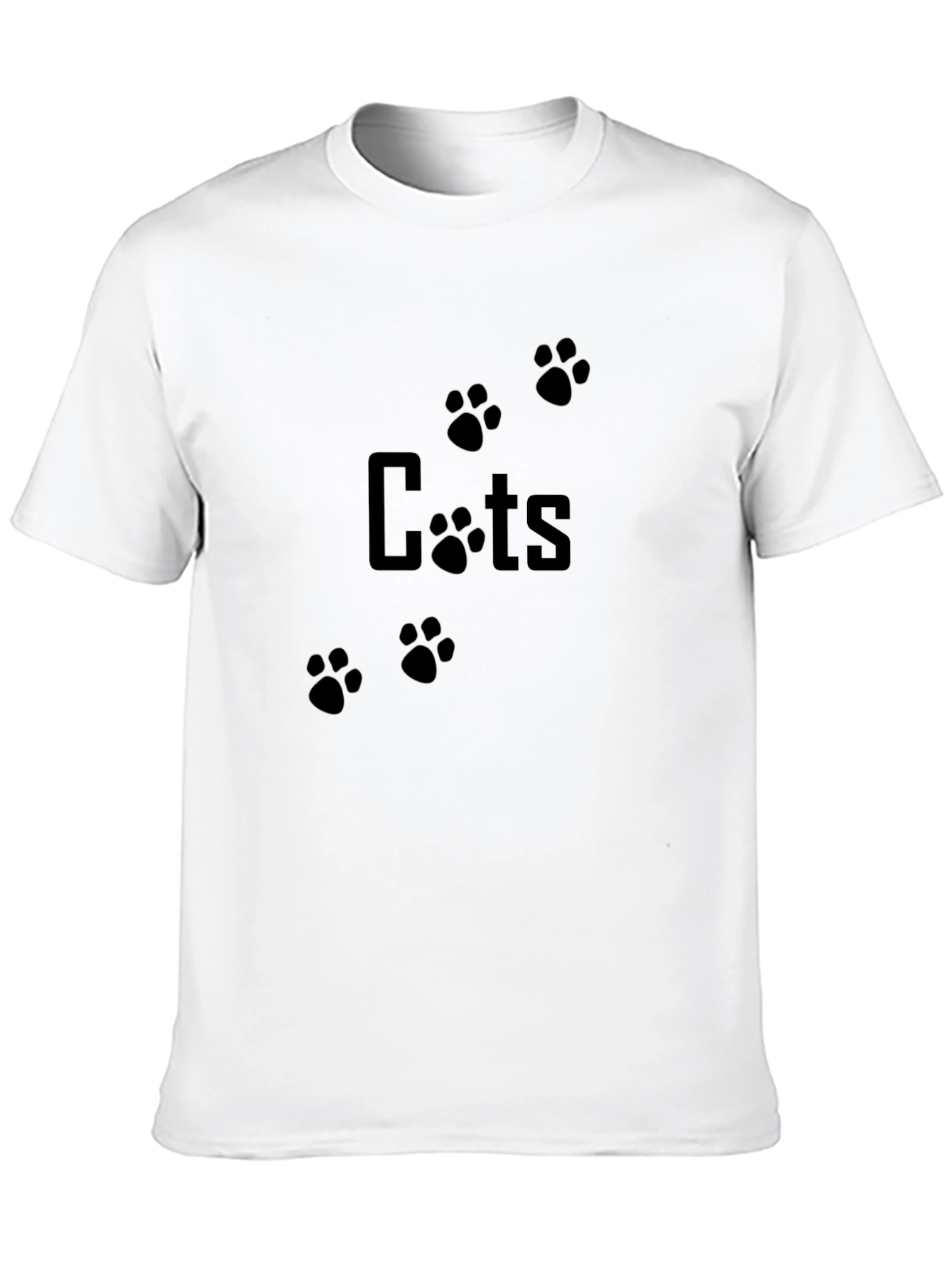 Cool Cats Paw Print Black T-Shirt