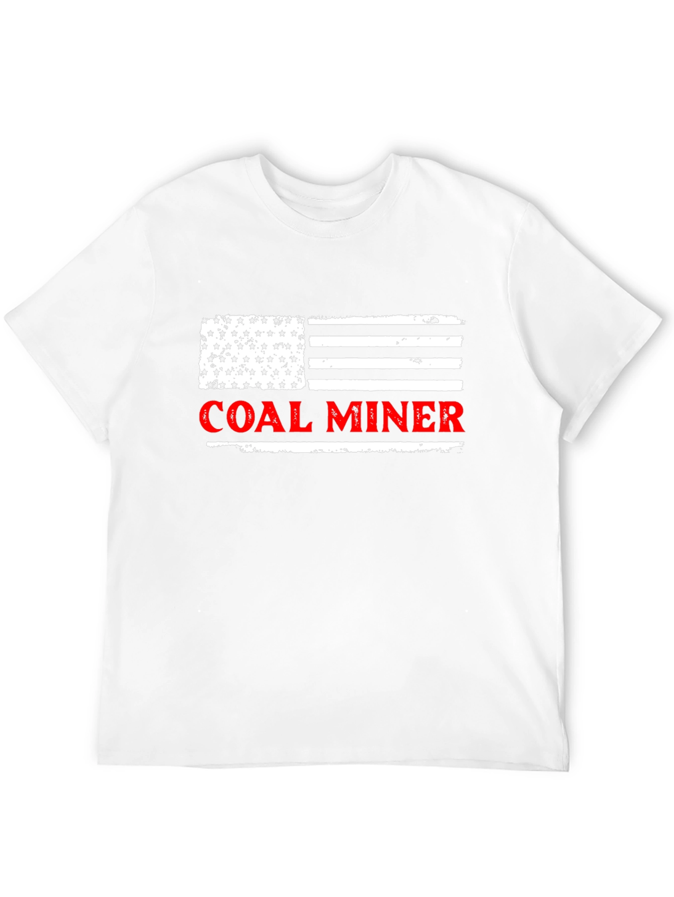 Coal Miner American Flag Graphic T-Shirt