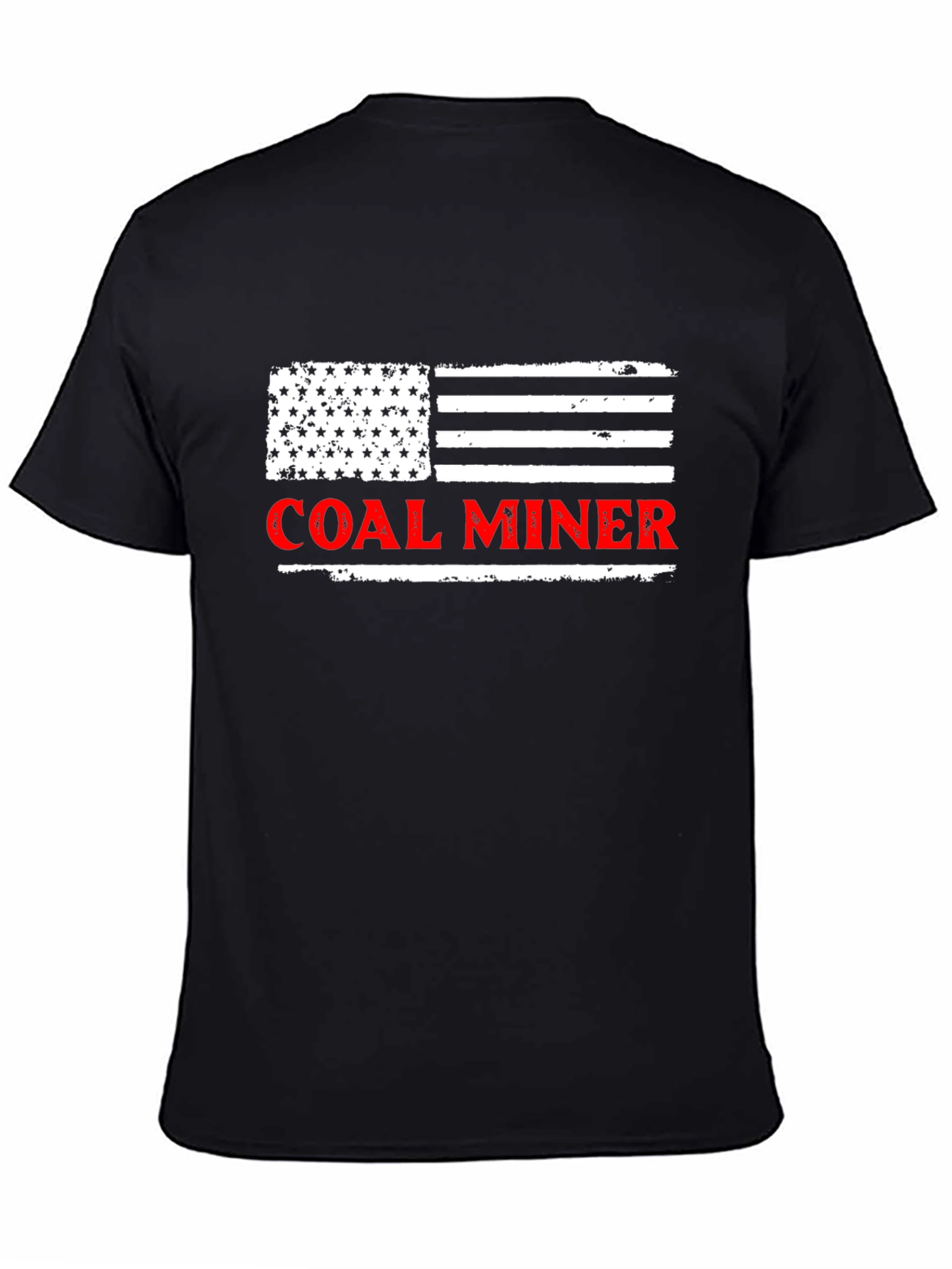 Coal Miner American Flag Graphic T-Shirt