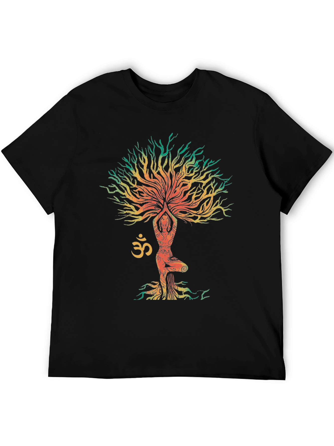 Yoga Tree Om Symbol Graphic T-Shirt