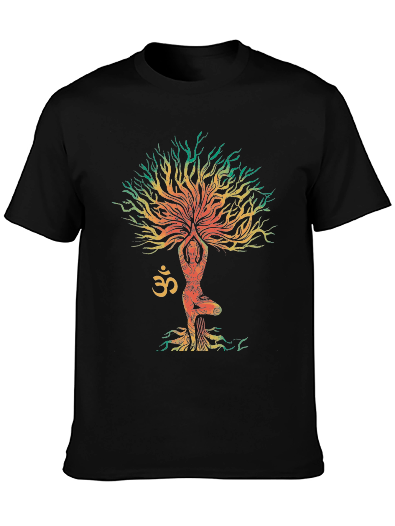 Yoga Tree Om Symbol Graphic T-Shirt