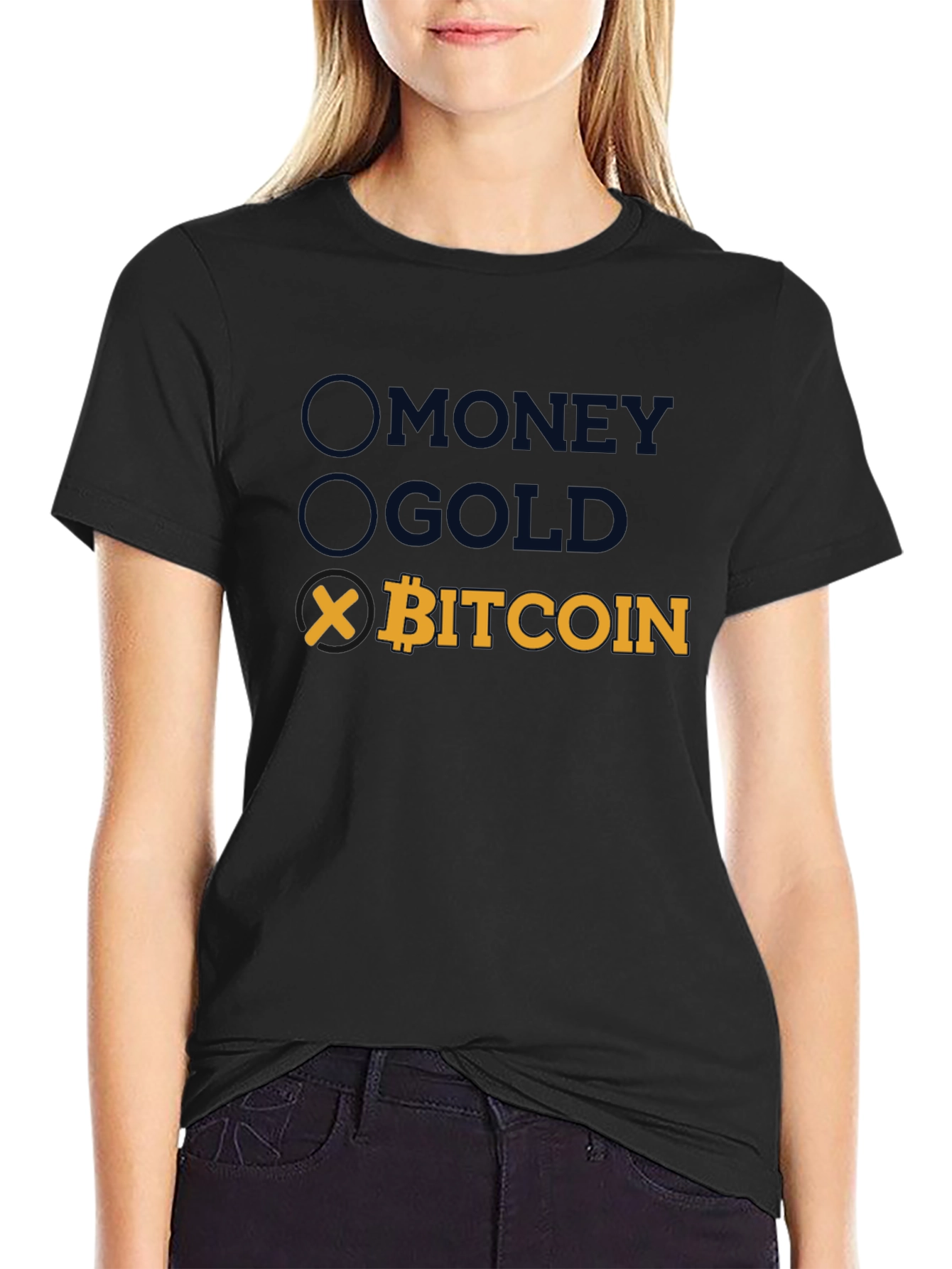 Bitcoin T-Shirt - Money Gold Crypto Tee