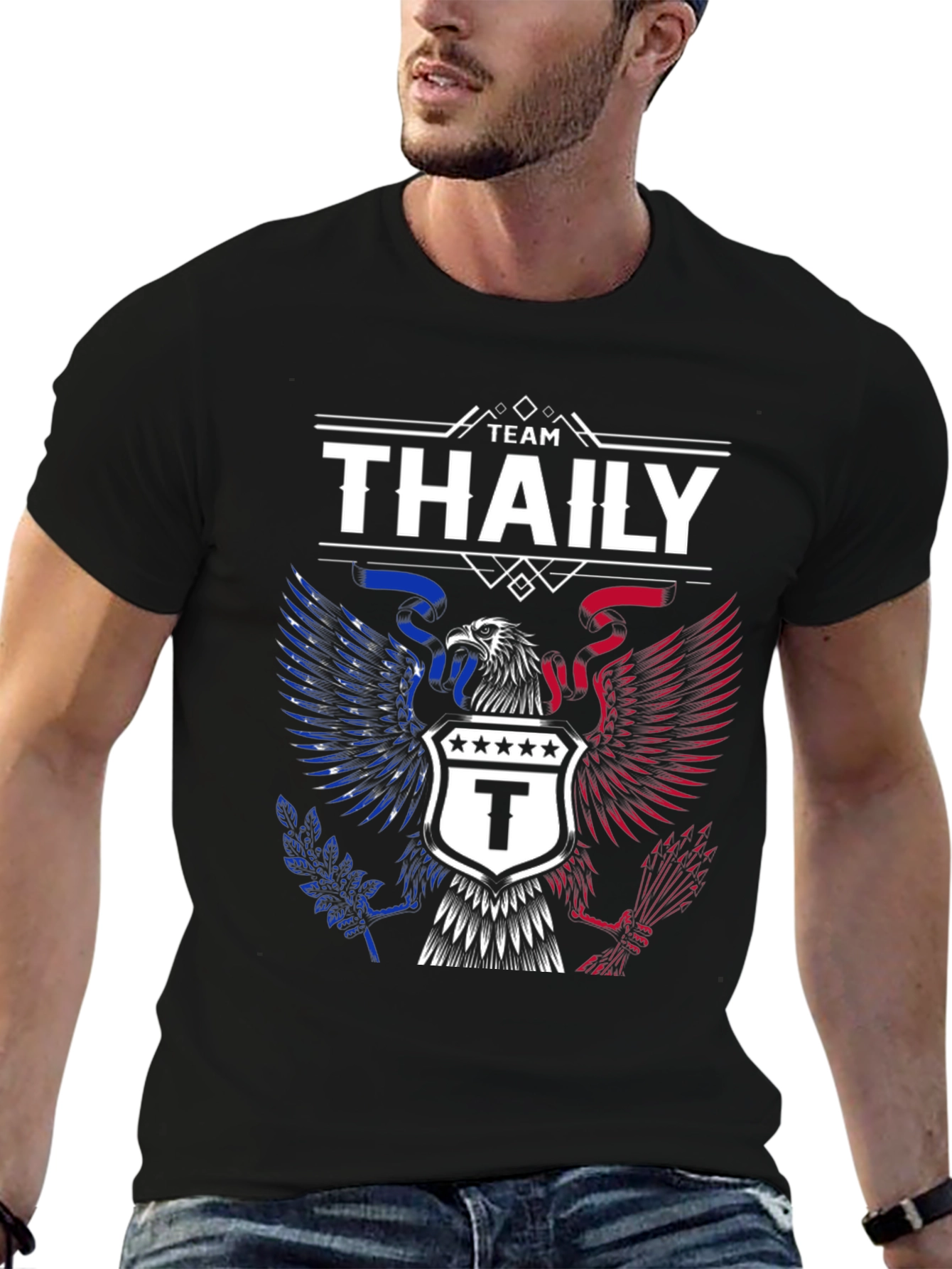 Team Thaily Patriotic T-Shirt: Eagle Shield Design