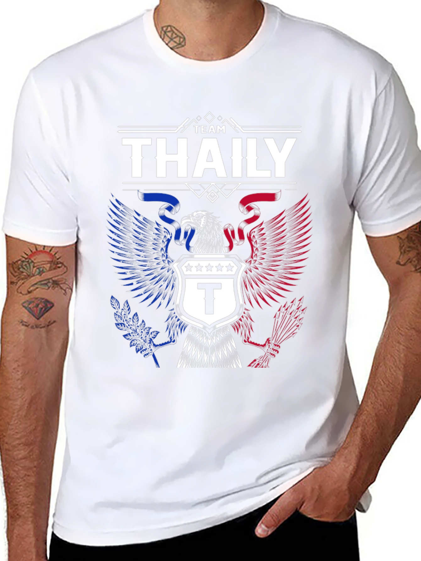 Team Thaily Patriotic T-Shirt: Eagle Shield Design