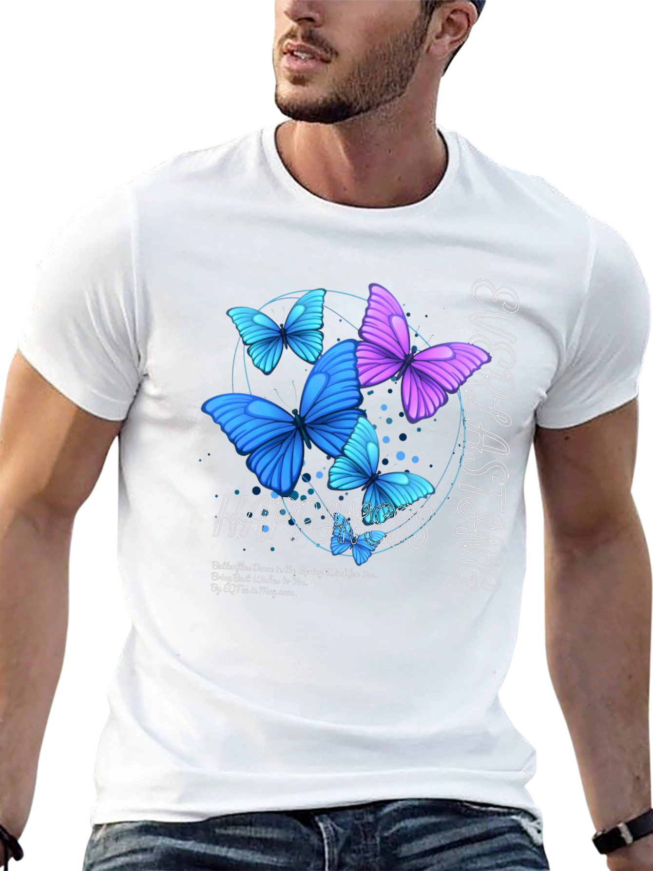 Everlasting Happiness Butterfly Graphic T-Shirt
