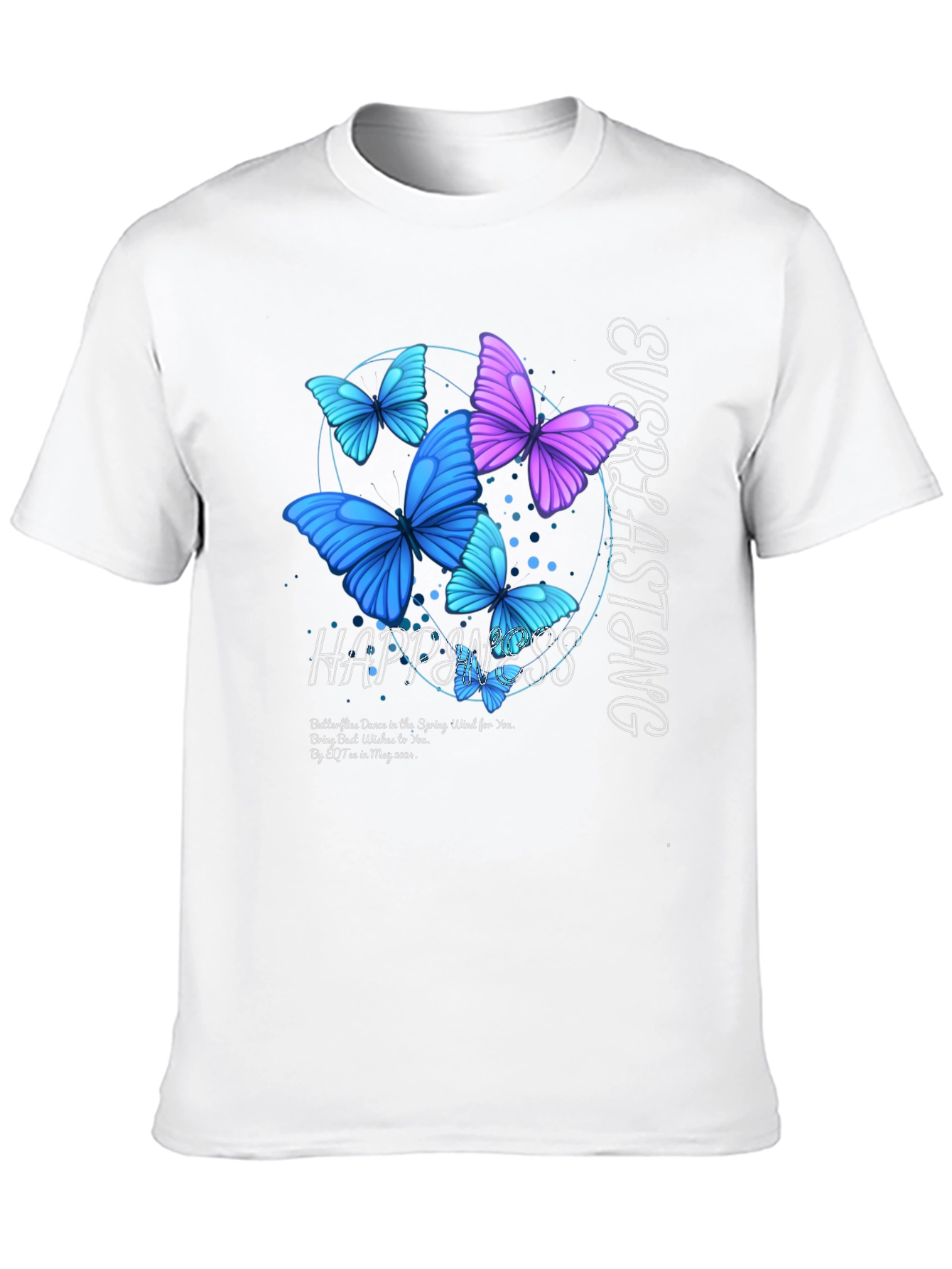 Everlasting Happiness Butterfly Graphic T-Shirt