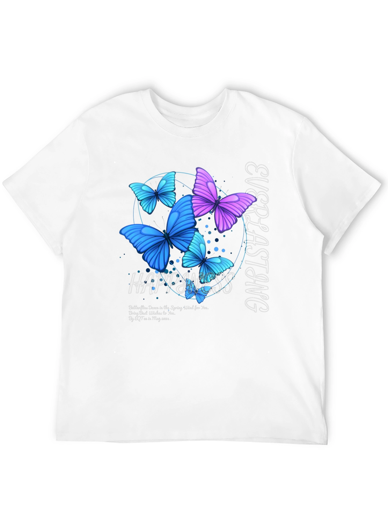 Everlasting Happiness Butterfly Graphic T-Shirt