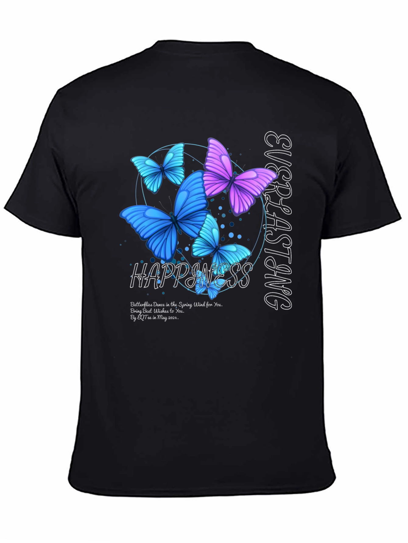 Everlasting Happiness Butterfly Graphic T-Shirt